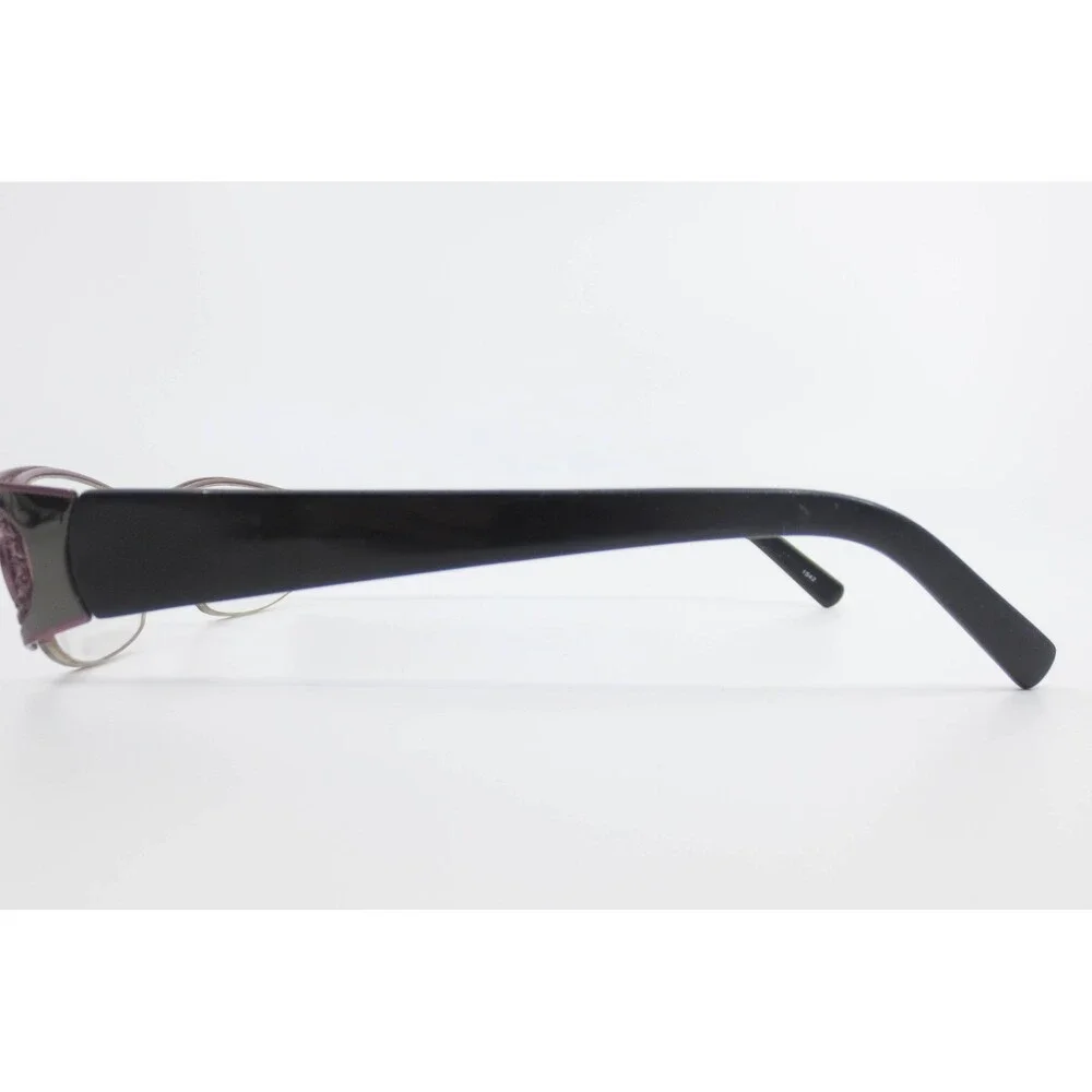 South Hampton Eyeglasses Purple Black Semi-Rimless Frames 52-16 Demo Lenses